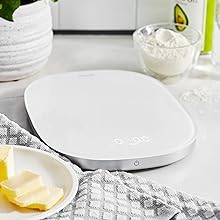 ZWILLING Enfinigy Digital Kitchen Food Scale, Max Weight 22lbs, Grams & Ounces, .1-gram Accuracy, Black