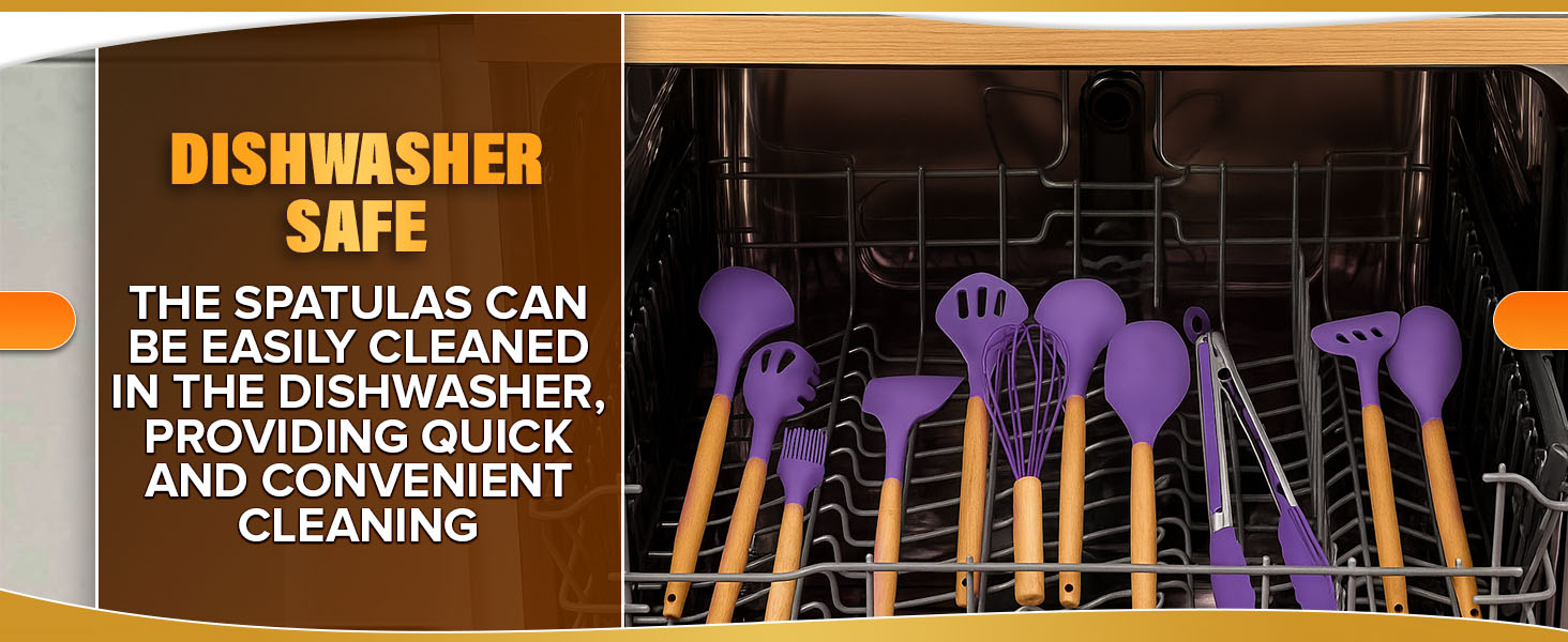 12 Pcs Purple Kitchen Utensils Set with Holder – Versatile Silicone Utensils Set for Cooking and Baking, Gentle on Pots and Pans, Heat-Resistant, Stylish, Easy to Clean, Purple Kitchen Accessories