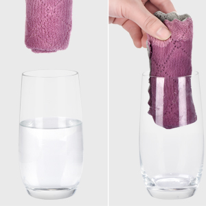 12PCS Kitchen Towels Dish Towels, Multipurpose Reusable Dish Cloths, Double-Sided Microfiber Cleaning Rags for Furniture, Tea, Bowl, 10x 6 inch