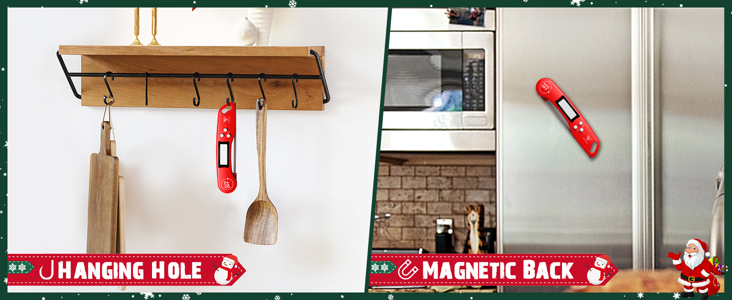 DOQAUS Digital Meat Thermometer, Instant Read Food Thermometer for Cooking with Backlit & Auto-Rotating Display, 4.6” Probe for Grilling, Baking, and Perfect BBQ