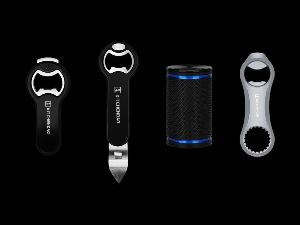 KITCHENDAO 2 in 1 Magnetic Beer Bottle Opener for Fridge and RV with Cap Catcher - Pop Can Soda Can Opener, Stick to Refrigerator for Easy Storage with Magnet, Gift for Men Husband Father