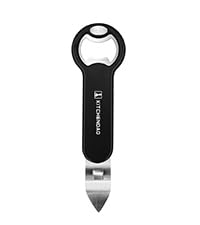 KITCHENDAO 2 in 1 Magnetic Beer Bottle Opener for Fridge and RV with Cap Catcher - Pop Can Soda Can Opener, Stick to Refrigerator for Easy Storage with Magnet, Gift for Men Husband Father