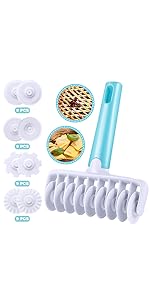 Lattice Roller Cutter, Pie Pizza Cookie Dough Roller Lattice Household Baking Pastry Tools(Plastic lattice cutter)