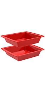 SILIVO Nonstick Fluted Cake Pans (2 Pack) - 7 inch Silicone Cake Pans for Jello, Monkey Bread and Bunte cake