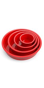 SILIVO Nonstick Fluted Cake Pans (2 Pack) - 7 inch Silicone Cake Pans for Jello, Monkey Bread and Bunte cake