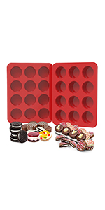 SILIVO Nonstick Fluted Cake Pans (2 Pack) - 7 inch Silicone Cake Pans for Jello, Monkey Bread and Bunte cake
