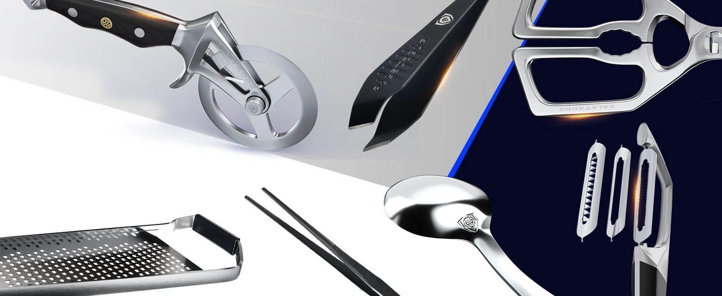 Dalstrong Professional Wide Cheese Grater - Fine - #304 Stainless Steel Blade - G10 Handle Kitchen Shredder - w/Blade Guard - Hard Cheese, Parmesan, Spices, Carrot, Garlic, Ginger - NSF Certified