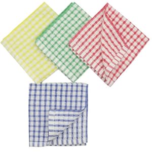 Cotton Cleaning Rags Terry Dish Cloths for Washing Dishes, Set of 8 Dish Rags for Cleaning, Light and Soft Dish Towels for Kitchen Drying Dishes, 11.8 Inch x 11.8 Inch (Mix Color)