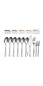 Serving Forks 4 Pieces, Kyraton Serving Fork Cold Meat Fork Stainless Steel Serving Utensils, Serving Set Packing of 4