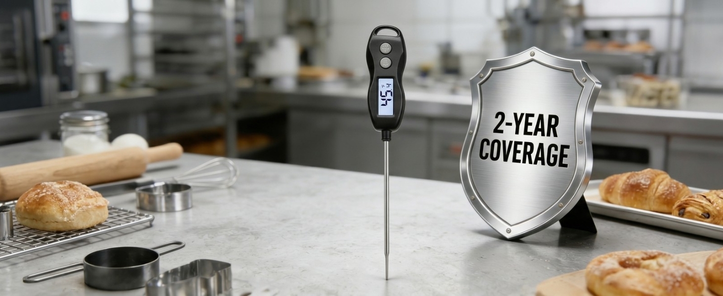 Digital Meat Thermometer Backlight,Waterproof Instant Read Food Thermometer for Cooking Grilling BBQ Baking Liquids Beef Turkey (Black)