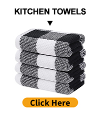Homaxy 100% Cotton Waffle Weave Check Plaid Dish Cloths, 12 x 12 Inches, Super Soft and Absorbent Dish Towels Quick Drying Dish Rags, 6-Pack, White & Black