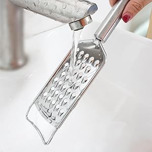 Tongjude Stainless Steel Cheese Grater Set, Set of 5 Kitchen Grater & Peeler & Slicer, Lemon Zester with Cleaning Brush for Vegetable, Fruit, Chocolate