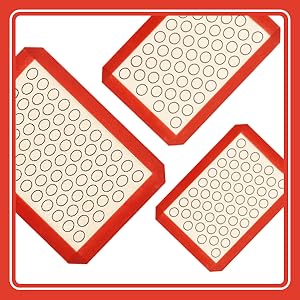 Baking Sheet with Silicone Baking Mat Set,CEKEE Stainless Steel Baking Sheet Pan Tray, Cookie Sheets for Baking, 6PCS Baking Supplies Bakeware Sets for Oven Making Cookies, Macaroons, Bread