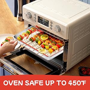 Baking Sheet with Silicone Baking Mat Set,CEKEE Stainless Steel Baking Sheet Pan Tray, Cookie Sheets for Baking, 6PCS Baking Supplies Bakeware Sets for Oven Making Cookies, Macaroons, Bread