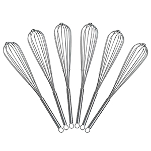 8 inch Mini Wire Whisk 6 Pack - Stainless Steel