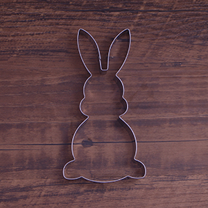 5 inch Easter Bunny Cookie Cutter - Stainless Steel