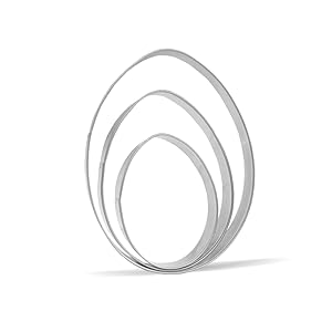 Large Egg Cookie Cutter Set - 5”,4”,3” - 3 Piece - Stainless Steel