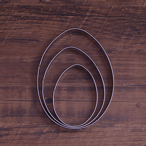 Large Egg Cookie Cutter Set - 5”,4”,3” - 3 Piece - Stainless Steel