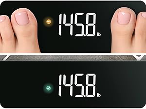 Greater Goods AccuCheck Digital Scale for Body Weight - Accurate Digital Bathroom Scale with High-Precision Sensors, Large Easy-to-Read Backlit Display, 400 lb Capacity, Auto Step-On (Black)