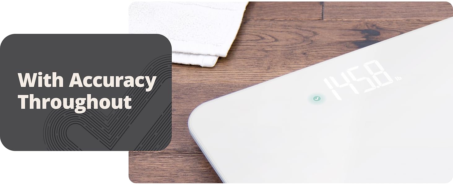 Greater Goods AccuCheck Digital Scale for Body Weight - Accurate Digital Bathroom Scale with High-Precision Sensors, Large Easy-to-Read Backlit Display, 400 lb Capacity, Auto Step-On (White)