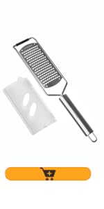 VOVOLY Lemon Zester, Cheese Grater, Parmesan Cheese, Ginger, Garlic, Nutmeg, Chocolate, Citrus, Lime Zester & Grater, Kitchen Tool with Razor-Sharp Stainless Steel Blade