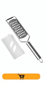 VOVOLY Lemon Zester, Cheese Grater, Parmesan Cheese, Ginger, Garlic, Nutmeg, Chocolate, Citrus, Lime Zester & Grater, Kitchen Tool with Razor-Sharp Stainless Steel Blade