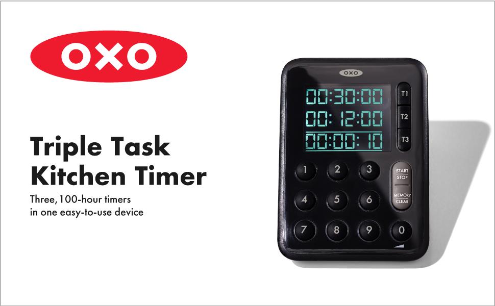 OXO Good Grips Digital Triple Kitchen Timer - Black
