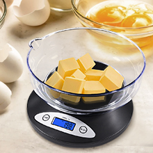 THINKSCALE Digital Kitchen Scale, Highly Accurate 5000g/11lb x 0.1oz, Food Scale for Cooking, Baking and Weight Loss, Kitchen Scale with Bowl 2 Modes and Tare Features, Back-lit LCD Display