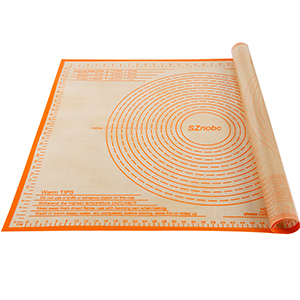 Silicone Pastry Mat 36'' By 24'' Extra Large Baking Mat with Measurements for Dough Rolling, Kneading Board, Kitchen Counter Mats for Dough, Pastry, Fondant, Pie Crust, Cookies, Bread, Pasta, Pizza