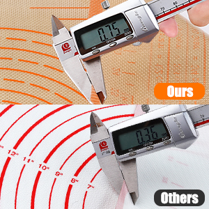 Silicone Pastry Mat 36'' By 24'' Extra Large Baking Mat with Measurements for Dough Rolling, Kneading Board, Kitchen Counter Mats for Dough, Pastry, Fondant, Pie Crust, Cookies, Bread, Pasta, Pizza