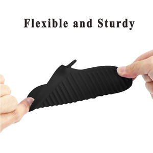 Vaincre 4PCS Silicone Oven Mitts Heat Resistant, Silicone Potholders for Kitchen, Mini Rubber Oven Glove Kitchen Mittens, Cute Cooking Mitts (Black and Black)