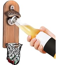 Gifts for Men Dad, Magnetic Beer Bottle Opener Wall Mounted with Auto Catch, Unique Beer Gifts for Men Him Boyfriend Grandpa Husband Uncle, Cool Gadgets for Birthday Housewarming Presents