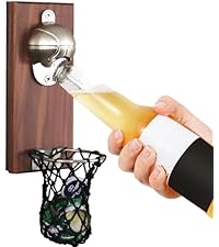 Gifts for Men Dad, Magnetic Beer Bottle Opener Wall Mounted with Auto Catch, Unique Beer Gifts for Men Him Boyfriend Grandpa Husband Uncle, Cool Gadgets for Birthday Housewarming Presents