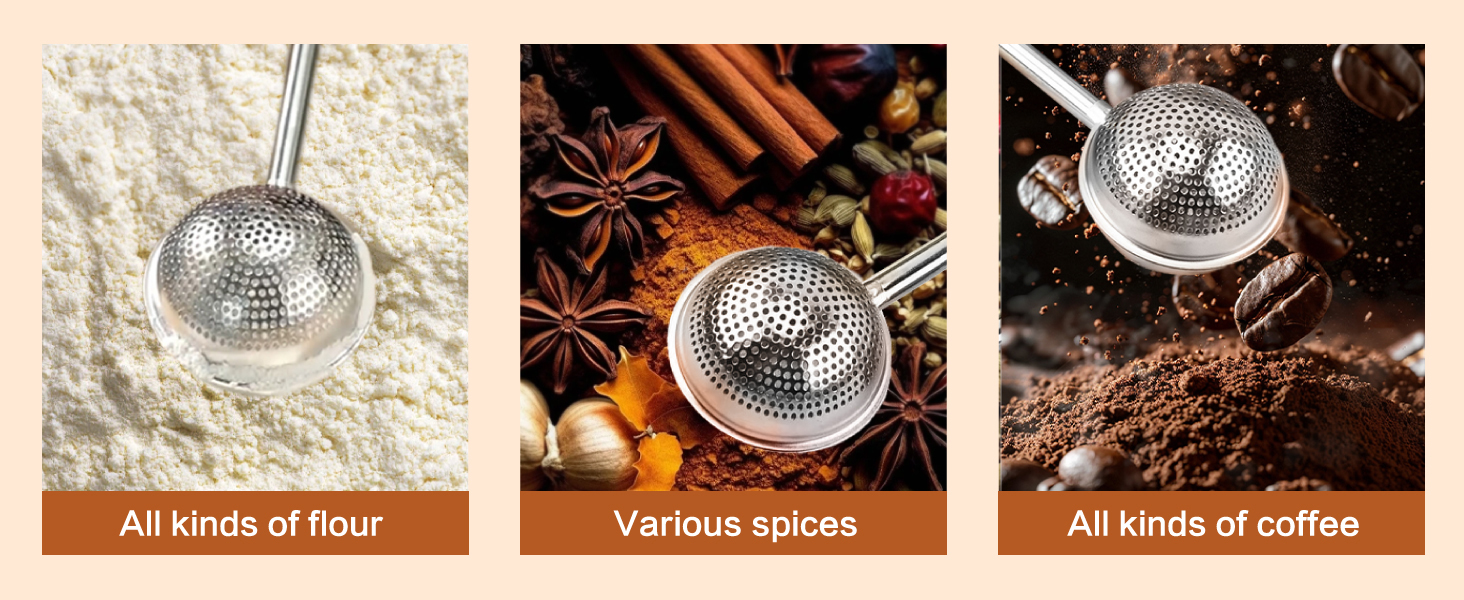 2 Pcs Bakers Dusting Wand for Sugar Flour and Spices, Stainless Steel Flour Duster for Baking, Powdered Sugar Shaker Duster Sifter, Spring-operated Handle for One-handed Operation