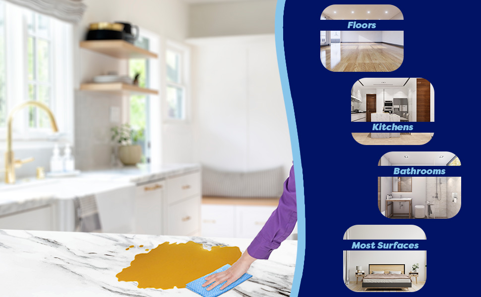 SCRUBIT Reusable Cleaning Wipes, Handy Wipes for Kitchen and Office - Dish Cloths for Washing Dishes - Multi Purpose Disposable Cleaning Towels (12 x 20 in) 72 Pack (Blue)