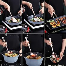 Copper Kitchen Utensils Set,13 Pieces Stainless Steel Cooking Utensils Set With Titanium Rose Gold Plating,Kitchen Tools Set With Utensil Holder For Non-Stick Cookware Dishwasher Safe (13 Packs)