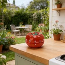 Cute Tomato Shape 360 Degree Rotating Kitchen Cooking Timer Kitchen Craft Mechanical Wind Up 60 Minutes Timer