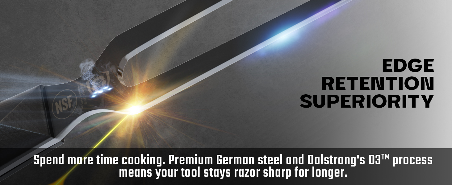 Dalstrong Meat Fork - 8.5 inch - Shadow Black Series - Black Titanium Nitride Coated - High Carbon 7CR17MOV-X Steel - Barbecue Carving Fork - Kitchen Utensils - Two Pronged Fork - NSF Certified