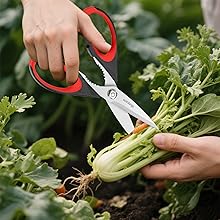 iBayam All Purpose Kitchen Shears Heavy Duty - Stainless Steel Kitchen Shears With Protective Sheath, Soft Grip Handle, Food & Meat Scissors, Home, Kitchen, Dining Utility Gadgets/Essentials/Utensils