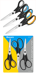 iBayam All Purpose Kitchen Shears Heavy Duty - Stainless Steel Kitchen Shears With Protective Sheath, Soft Grip Handle, Food & Meat Scissors, Home, Kitchen, Dining Utility Gadgets/Essentials/Utensils