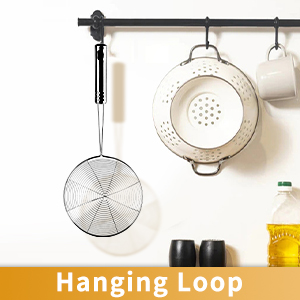 Versatile Stainless Steel Spider Strainer/Skimmer/Ladle for Cooking and Frying, Chirano Kitchen Gadgets Wire Strainer Pasta Strainer Spoon (6 Inch)