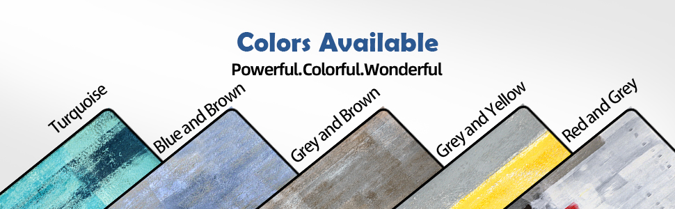 Kitchen Mats for Floor,TOMWISH Turquoise Kitchen Rug Grey Abstract Area Rug Art Painting 17