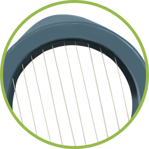 Egg Slicer for Hard Boiled Eggs Cutter with Stainless Steel Wire Dishwasher Safe (Green)