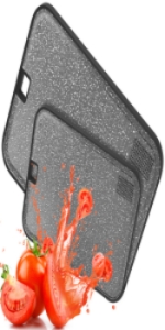 Cutting Boards for Kitchen, Large-Small Cutting Board Set of 3, Dishwasher Safe, Juice Groove, Easy Grip Handle, Non-Slip Rubber Cutting Board