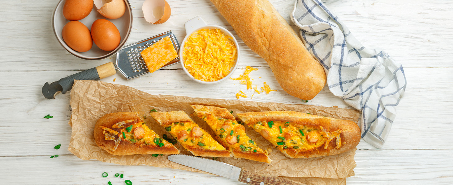 KITESSENSU Nonstick Baguette Pans for French Bread Baking, Perforated 2 Loaves Baguettes Bakery Tray, 15