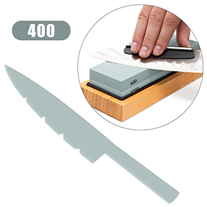 Knife Sharpening Stone Set, Professional Whetstone 4 Side Grit 400/1000 3000/8000, Whetstone Knife Sharpener Stone Set Include Non-slip Base, Leather Strop, Flattening Stone & Angle Guide
