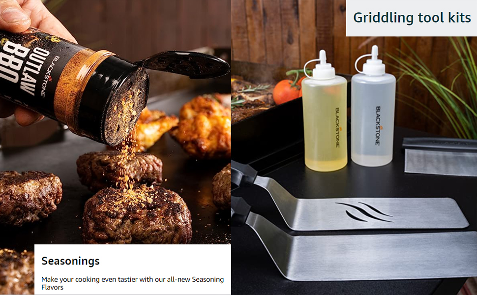 Blackstone Egg & Omelet Ring Kit (7 Piece Set) – Non Stick Silicone Egg & Omelette Cooker Mold for Pancake, Patties & English Muffin – Round Egg Cooking Shaper–Griddle Accessories for Breakfast - 5515