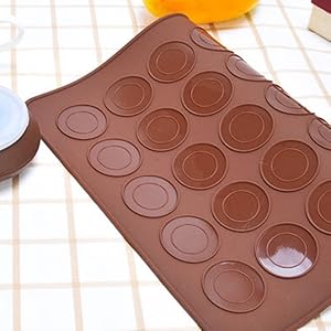 Silicone Macaron Baking Mats, 2 Non-Stick Silicone Baking Mats, Food Safe Baking Mat, Great For Macaron, Cookies, Bread, Pastry, Dessert (2Pcs 48Capavity)