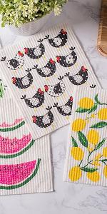 DII Basic Terry Collection Solid Windowpane Dishcloth Set, 12x12, Spice, 6 Piece