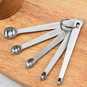 1Pack Mini Measuring Spoons Set, Heavy Duty Stainless Steel Teaspoon for Cooking and Baking, Suitable for Small Amount of Dry or Liquid Ingredients and Spices